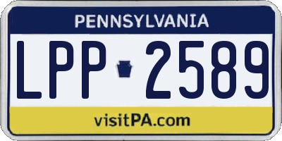 PA license plate LPP2589