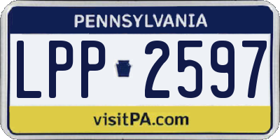 PA license plate LPP2597