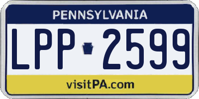 PA license plate LPP2599