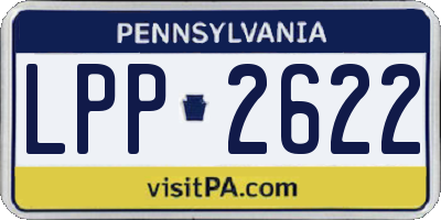 PA license plate LPP2622