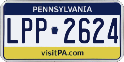 PA license plate LPP2624