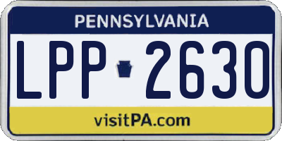 PA license plate LPP2630