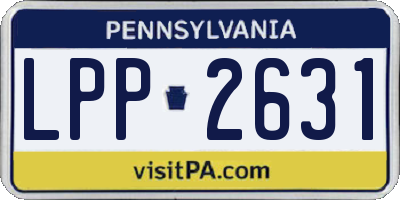 PA license plate LPP2631