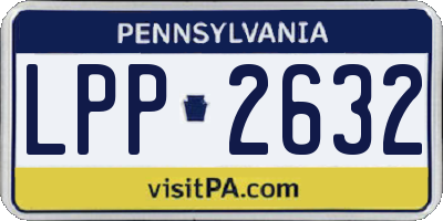 PA license plate LPP2632