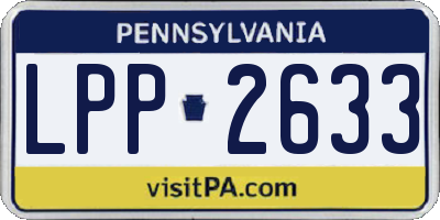 PA license plate LPP2633