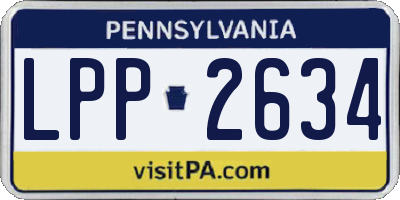 PA license plate LPP2634