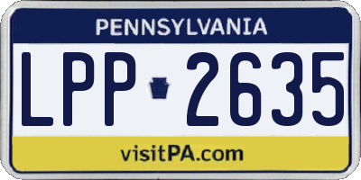 PA license plate LPP2635