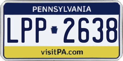 PA license plate LPP2638