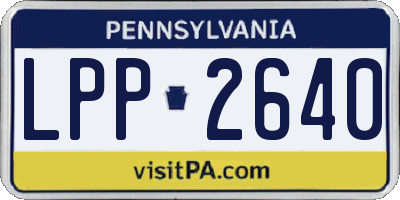 PA license plate LPP2640