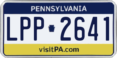 PA license plate LPP2641