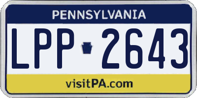 PA license plate LPP2643