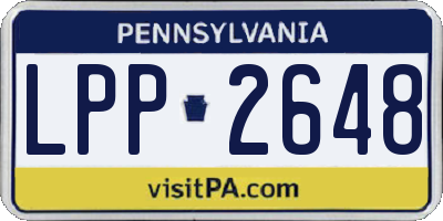 PA license plate LPP2648