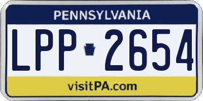PA license plate LPP2654