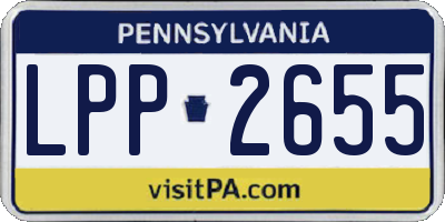 PA license plate LPP2655