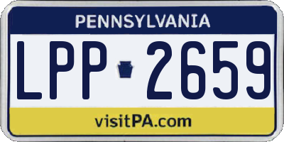 PA license plate LPP2659