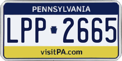 PA license plate LPP2665