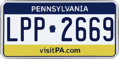 PA license plate LPP2669