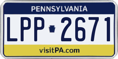 PA license plate LPP2671