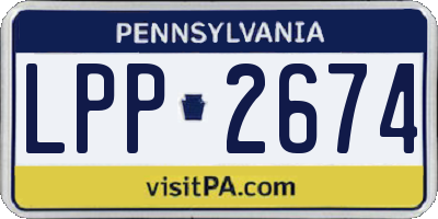 PA license plate LPP2674