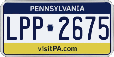 PA license plate LPP2675