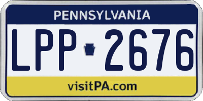 PA license plate LPP2676