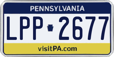 PA license plate LPP2677