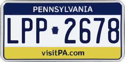 PA license plate LPP2678