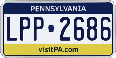 PA license plate LPP2686