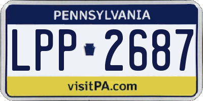 PA license plate LPP2687