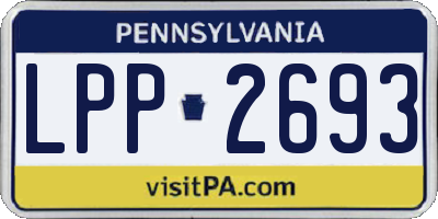 PA license plate LPP2693