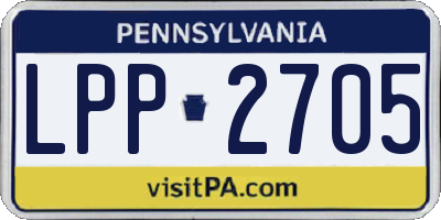 PA license plate LPP2705