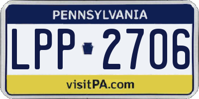 PA license plate LPP2706