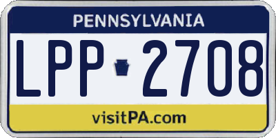PA license plate LPP2708