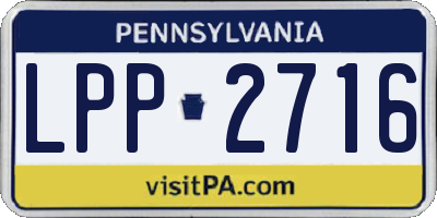 PA license plate LPP2716
