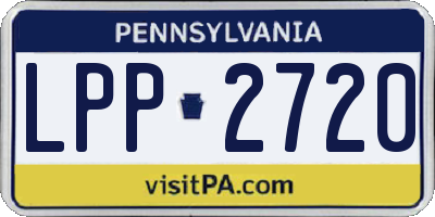 PA license plate LPP2720