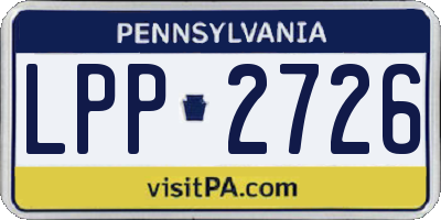 PA license plate LPP2726