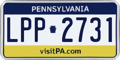 PA license plate LPP2731