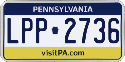 PA license plate LPP2736