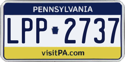 PA license plate LPP2737