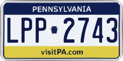 PA license plate LPP2743