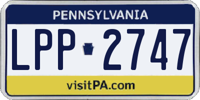 PA license plate LPP2747