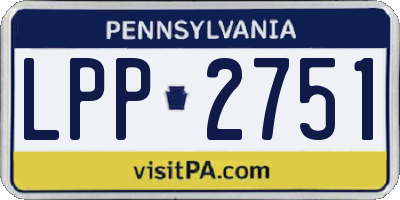 PA license plate LPP2751