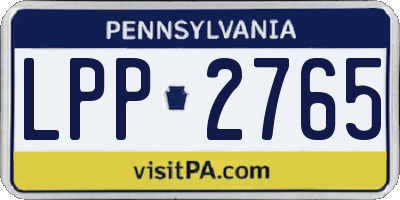 PA license plate LPP2765