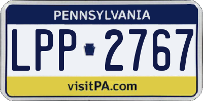 PA license plate LPP2767