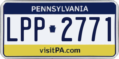 PA license plate LPP2771