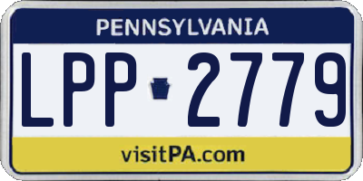 PA license plate LPP2779