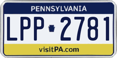 PA license plate LPP2781