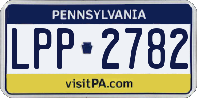 PA license plate LPP2782