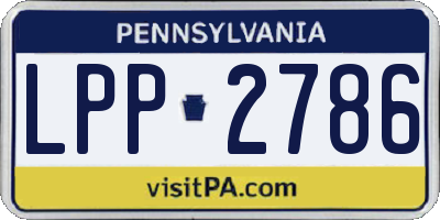 PA license plate LPP2786