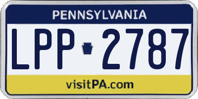PA license plate LPP2787